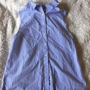 Blue striped top
